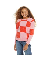 Andy & Evan Toddler Girls Toddler/Child Flower Sherpa Sweater