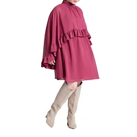 Eloquii Plus Cape Ruffle Mini Dress