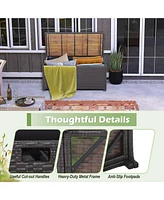 Gouun 45 Gallon Outdoor Storage Bench with Zippered Liner