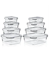 Sorbus 16-Piece Glass Food Storage Containers with Lids