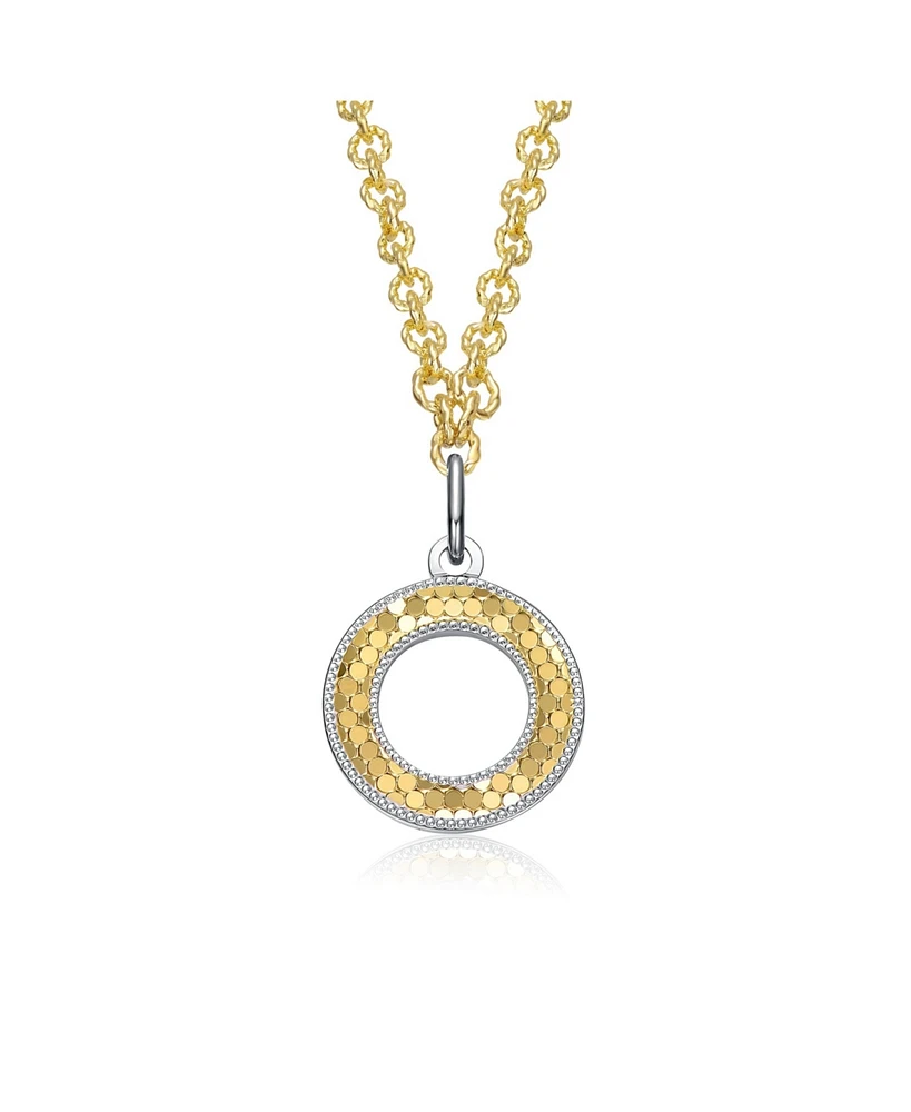 Rachel Glauber Harmony Two Tone Open Necklace