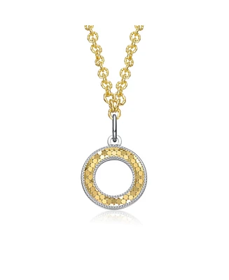 Rachel Glauber Harmony Two Tone Open Necklace