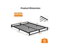 gaomon 6 Inch Queen Bed, Metal Platform Bed Frame with Steel Slats Support, Mattress Foundation, Easy Assembly