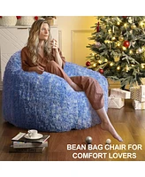 gaomon Faux Fur Bean Bag Chair for Adults, Soft Plush Couch with Armrests, Fluffy Lazy Sofa Living Room & Reading