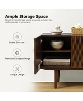 Hulala Home Joanna Mid-Century Modern 54'' Wide Sideboard with Adjustable Legs