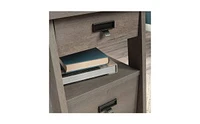 Slickblue Farmhouse Executive Desk with Filing Cabinets and Storage for Home Office