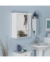 Slickblue Bathroom Wall Cabinet Cupboard with Open Shelf for Storage and Organization