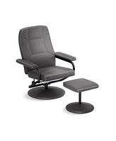 Gouun Swivel Lounge Chair Recliner with Ottoman