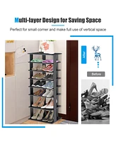 Gouun 7-Tier Dual Shoe Rack Free Standing Shelves Storage Shelves Concise