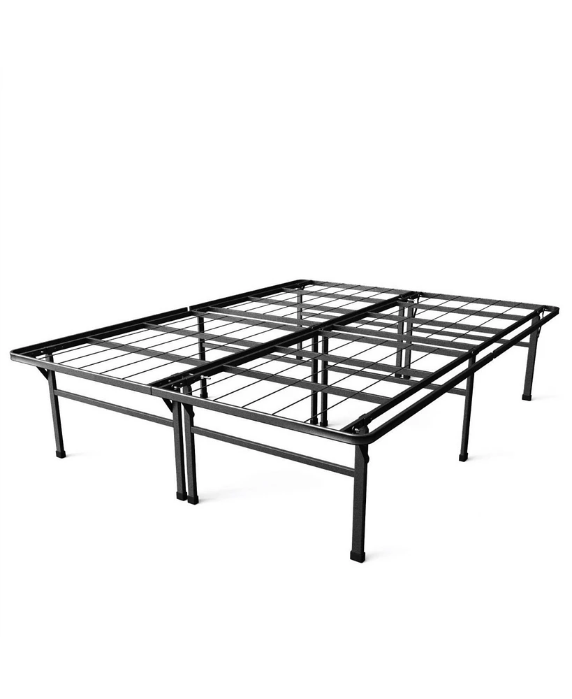 Slickblue California King Size High-Rise Metal Platform Bed Frame with Under-Bed Storage Space