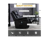 Slickblue Adjustable Faux Leather Remote Massage Recliner Chair with Footrest Ultimate Comfort