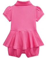 Polo Ralph Lauren Baby Stretch Mesh Peplum One-Piece Romper