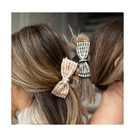 Large Clip - Black Checkered Pearl