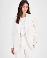 Anne Klein Women's Liberty Stretch Open-Front Shawl Collar Blazer