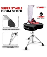 5 Core Drum Throne Padded Guitar Stool Adjustable Heavy Duty Music Chair Seat Universal for Adults & Kids with Anti Slip Rubber Feet