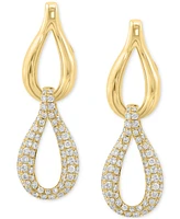 Effy Collection Diamond Double Teardrop Earrings (1-3/8 ct. t.w.) in 14k Gold