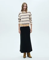 Mango Women's Knit Striped Sweater