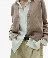 Mango Women's Button Knit Cardigan