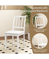 Gouun Wood Dining Chair Set of 2 with Rubber Wood Legs