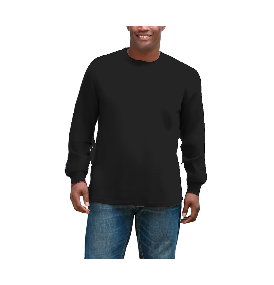 Boulder Creek by KingSize Men's Big & Tall Heavyweight Long-Sleeve No Pocket Crewneck Tee