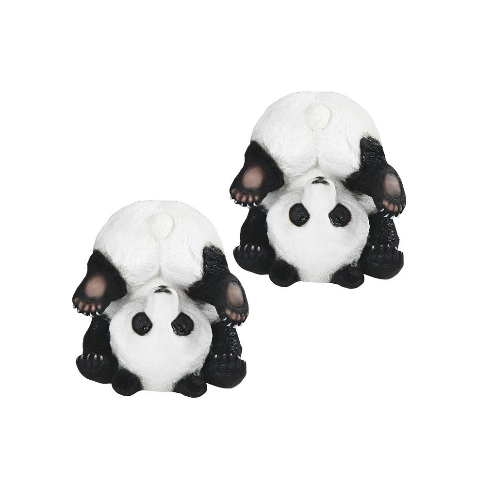 Fc Design "2-pc Gift Set" 5.25"W Panda Tumbling Figurine Statue Ornament Home Room Office Decor and Perfect Gift Ideas for Housewarming, Holidays and