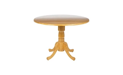 Slickblue Round Drop-Leaf Dining Table for Space-Saving and Versatile Dining Solutions