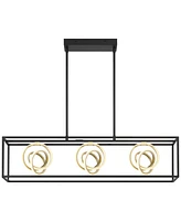Possini Euro Design Christy 35 1/2" Modern Pendant Chandelier Ceiling Light Fixture Dining Room Over Table Kitchen Island Foyer Hanging Linear 3-Light