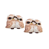 Fc Design "2-pc Gift Set" 4.5"W Lovely Owl Babys Figurine Statue Ornament Home Room Office Decor and Perfect Gift Ideas for Housewarming, Holidays and