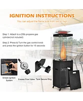 Gouun 41,000 Btu Propane Patio Heater with Metal Hood