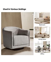 Hulala Home Jeffrey Modern Swivel Chair with Sturdy Wooden Base