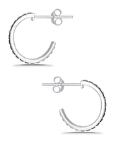 Macy's Oxidized Oval Half Hoop Earrings