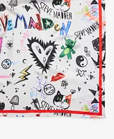 Steve Madden Doodling Print Square Satin Scarf