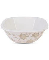 222 Fifth Batik Toile Taupe Porcelain 12 Pc. Dinnerware Set, Service for 4