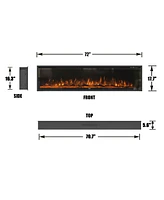 Boyel Living Recessed Wall-mounted Freestanding Multifunctional Electric Fireplace