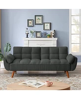 Slickblue Mid-Century Modern Sofa Bed - Stylish Convertible Couch for Small Spaces