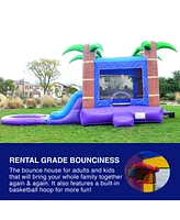 Hero Kiddo HeroKiddo Enchanted Forest Bounce House & Water Slide Combo w/ Detachable Pool (No Blower Included), Commercial Grade Inflatable