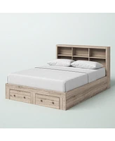 Slickblue FarmHouse Low Profile 2 Drawer Storage Platform Bed