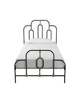 Slickblue Farmhouse Adjustable Height Platform Bed in Metal Finish