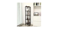 Slickblue Wood 4-Shelf Versatile Storage Unit Rack Narrow Bookcase for Efficient Organization