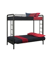 Slickblue Twin over Full Futon Bunk Bed Sleeper Sofa in Metal