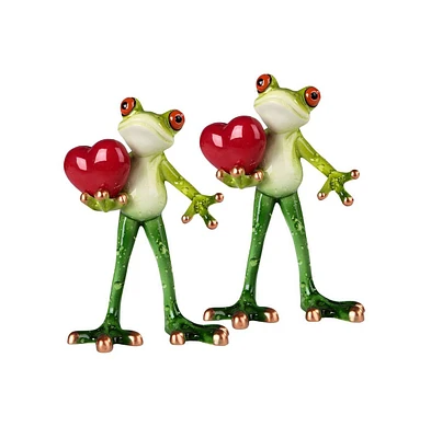 Fc Design "2-pc Gift Set" 6"H Lovely Tree Frog with Red Heart Statue Animal Figurine Statue Ornament Home Room Office Decor and Perfect Gift Ideas for