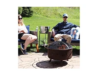 Slickblue Fire Pit Bowl - Portable Outdoor Fire Pit for Backyard or Patio