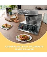 gaomon Commercial Waffle Maker Machine, 110V 1200 W Stainless Steel Nonstick Waffle Maker for Home and Restaurant