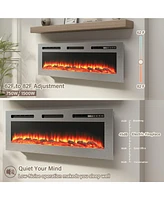 Boyel Living Wall Mounted Stainless Steel Electric Fireplace