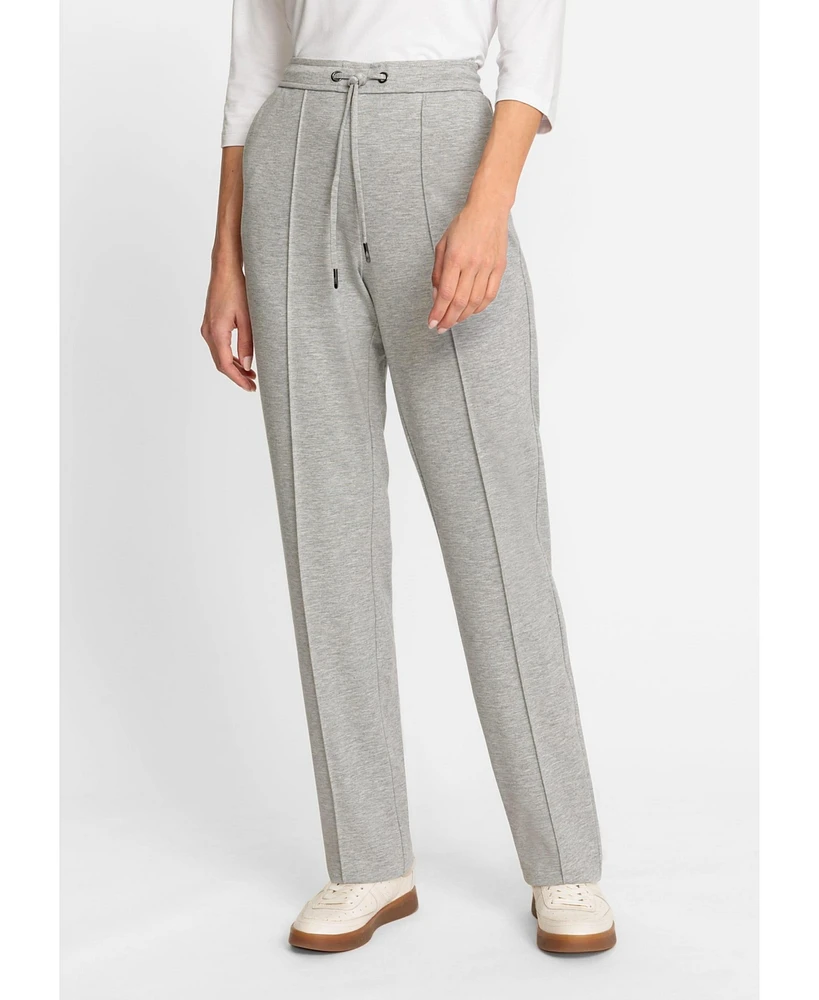 Olsen Women's Mona Fit Straight Leg Jersey Knit Pull-On Pant