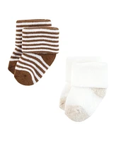 Touched by Nature Baby Boys Organic Cotton Socks, Farmers Market, 0-6 Months