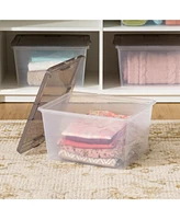 Iris Usa Quart Snap Top Plastic Storage Bin