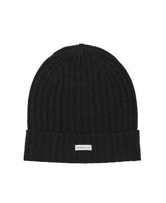 Jennie Liu 100% Cashmere Beanies for Women(Black, One