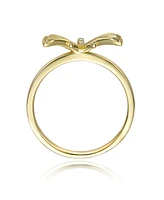 GiGiGirl 14k Gold Plated Butterfly Textured Ring