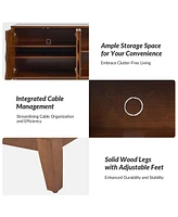 Hulala Home Olympia Mid-Century 60” Wide Sideboard with Adjustable Legs